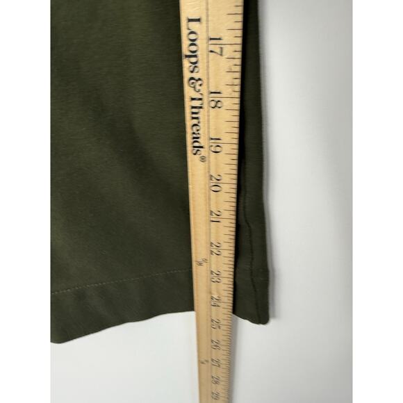 Quince Ultra-Stretch Ponte Cropped Wide-Leg Pants Olive Green Size 16 - Picture 8 of 10